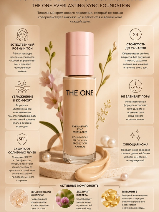 Adaptiv anti-stress tonal krem SPF 20 THE ONE