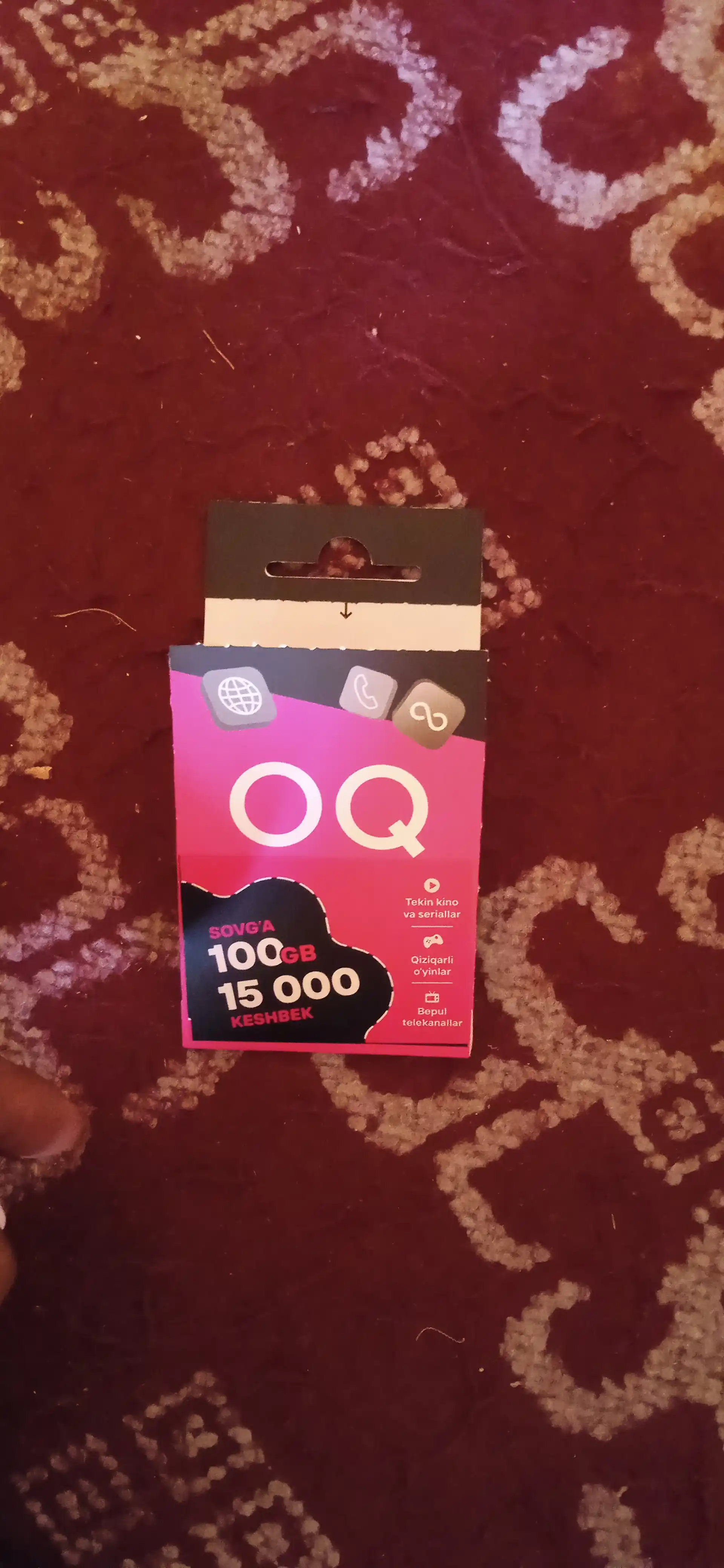 SIM-карты OQ для всех типов мобильных телефонов, 100 ГБ бонус + 15000 бонус