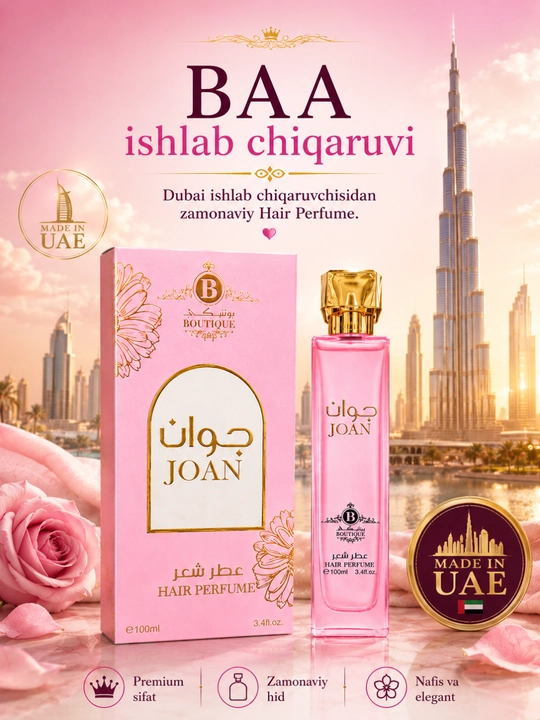 BOUTIQUE Hair Perfume, 100 ml, soch uchun atir va xushbo'y sprey - 