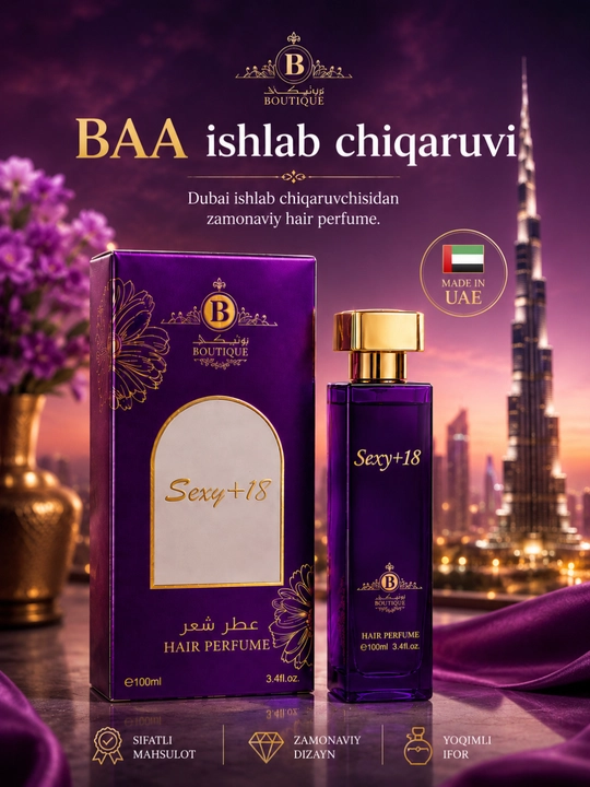 BOUTIQUE Hair Perfume, 100 ml, soch uchun atir va xushbo'y sprey - 
