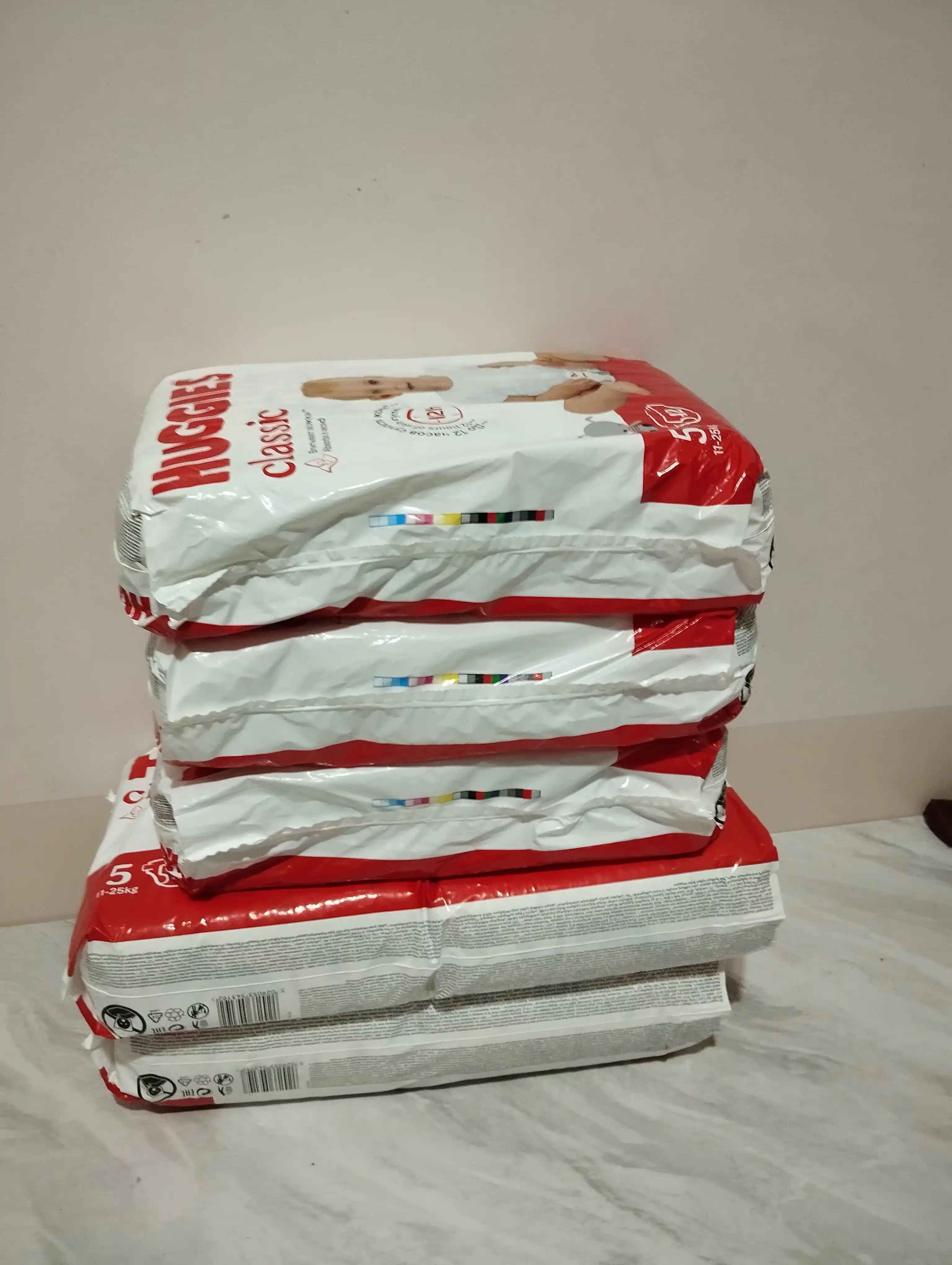 Подгузники Huggies Classic 11-25кг, 5 размер, 58 шт
