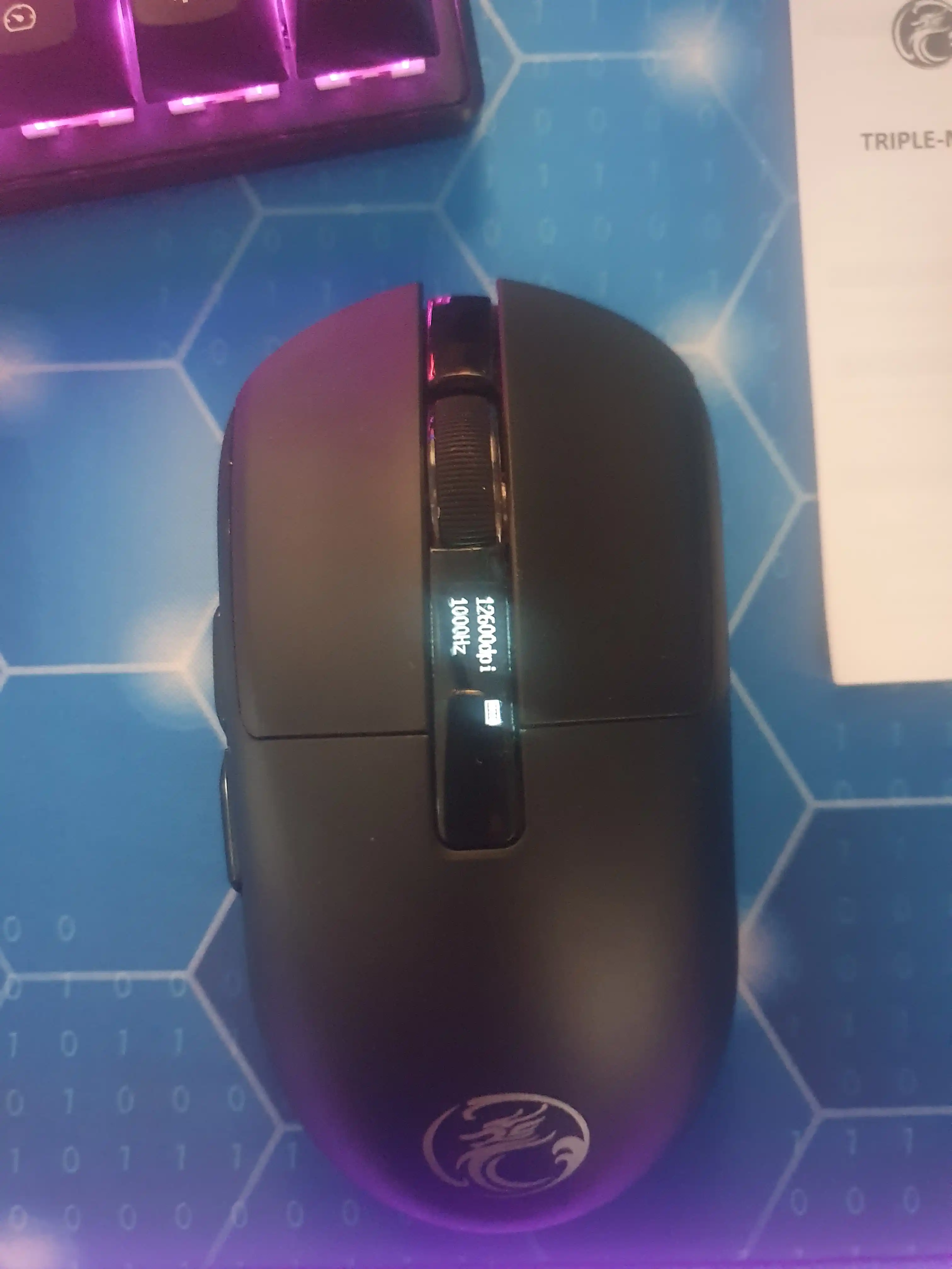 Simsiz shovqinsiz o‘yin sichqonchasi, 5 xil iMICE modeli, DPI 12800, RGB