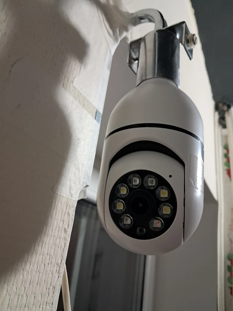 Aqlli simsiz mini kamera, chiroq, WI FI burilish kamerasi, FULL HD