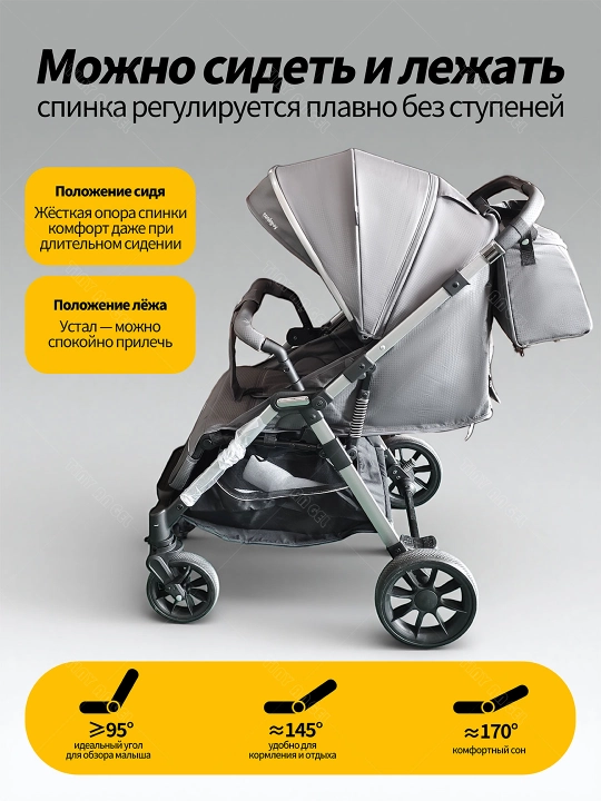 Детская коляска – лёгкая, с корзиной, от 0 до 3 лет