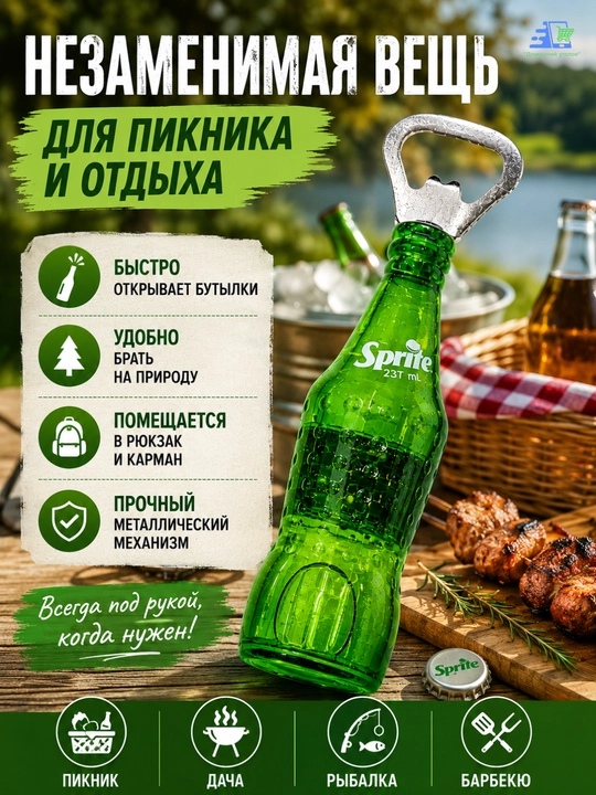 Открывашка магнит в форме бутылки