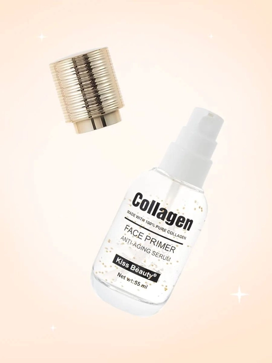 Kiss Beauty Collagen Face Primer, коллагеновая основа под макияж, праймер, 55 мл