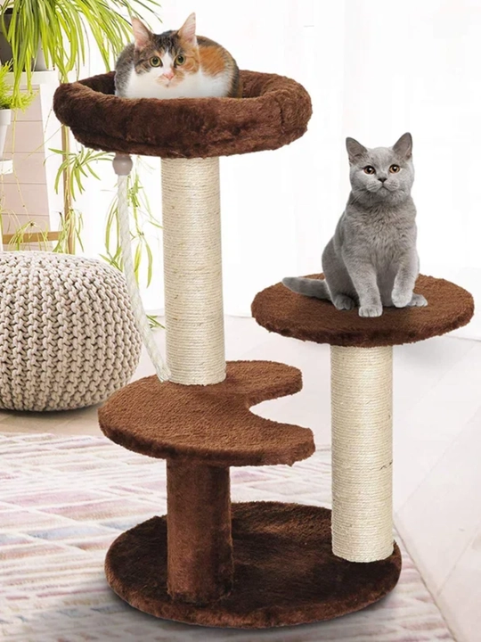 Когтеточка для кошек с лежанкой, игровой комплекс для кота, домик игровой, когтеточка