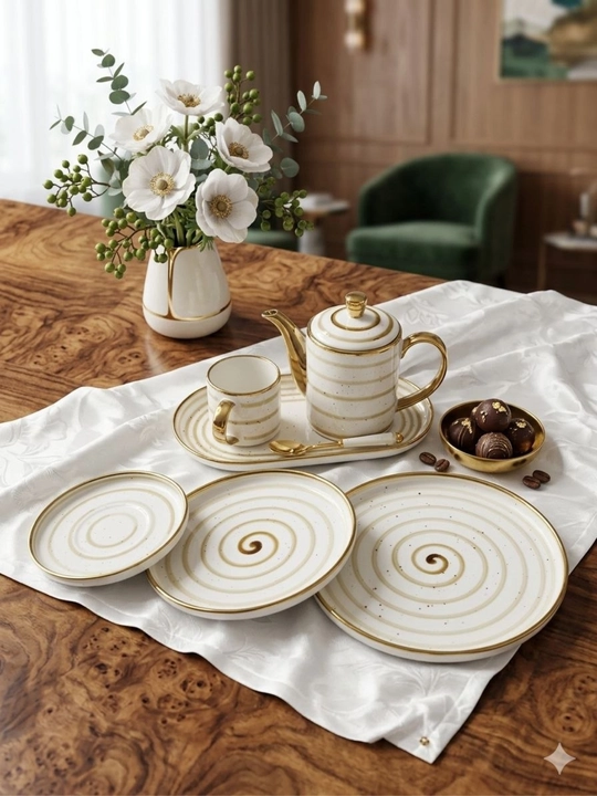 Oshxona idishlari to'plami Ella (Dinner set), 46 qismdan iborat