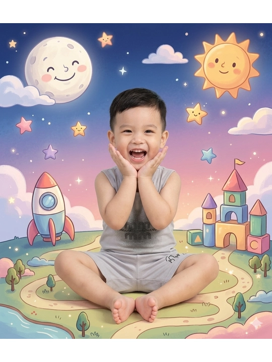 Детский комплект для мальчика Premium Soft Gray — майка и шорты из хлопка