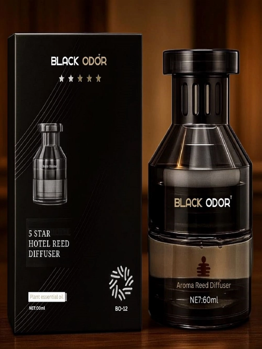 BLACK ODOR, 60 мл — арома диффузор для автомобиля и комнаты - 