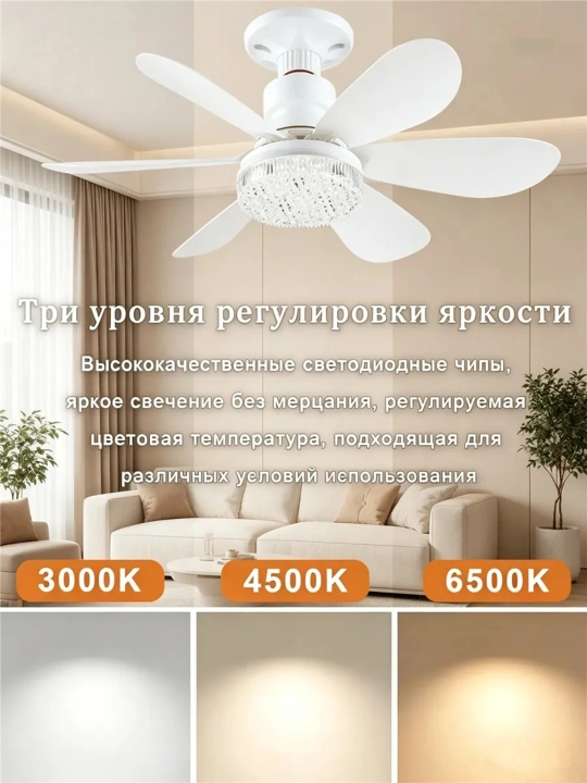 Ventilyatorli shift lyustrasi, 40W, 50W, 60W