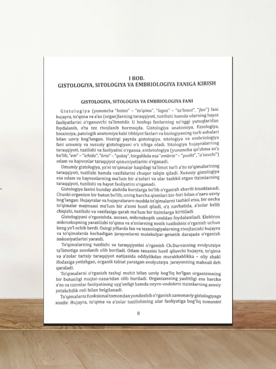 Gistologiya, sitologiya va embriologiya