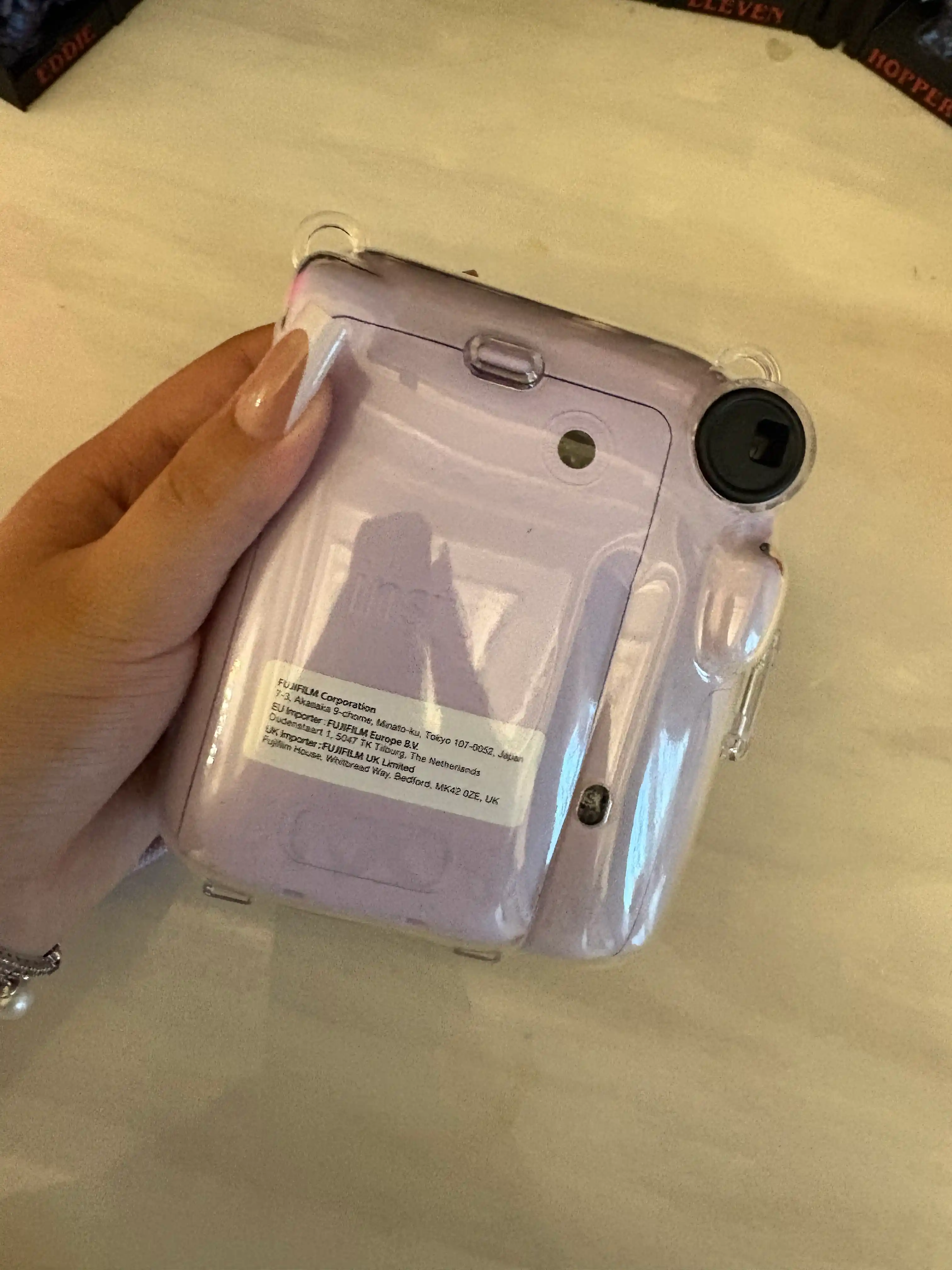 Tasma bilan charm g'ilof, keys Instax mini 12, mini 11, mini 7+/SE uchun