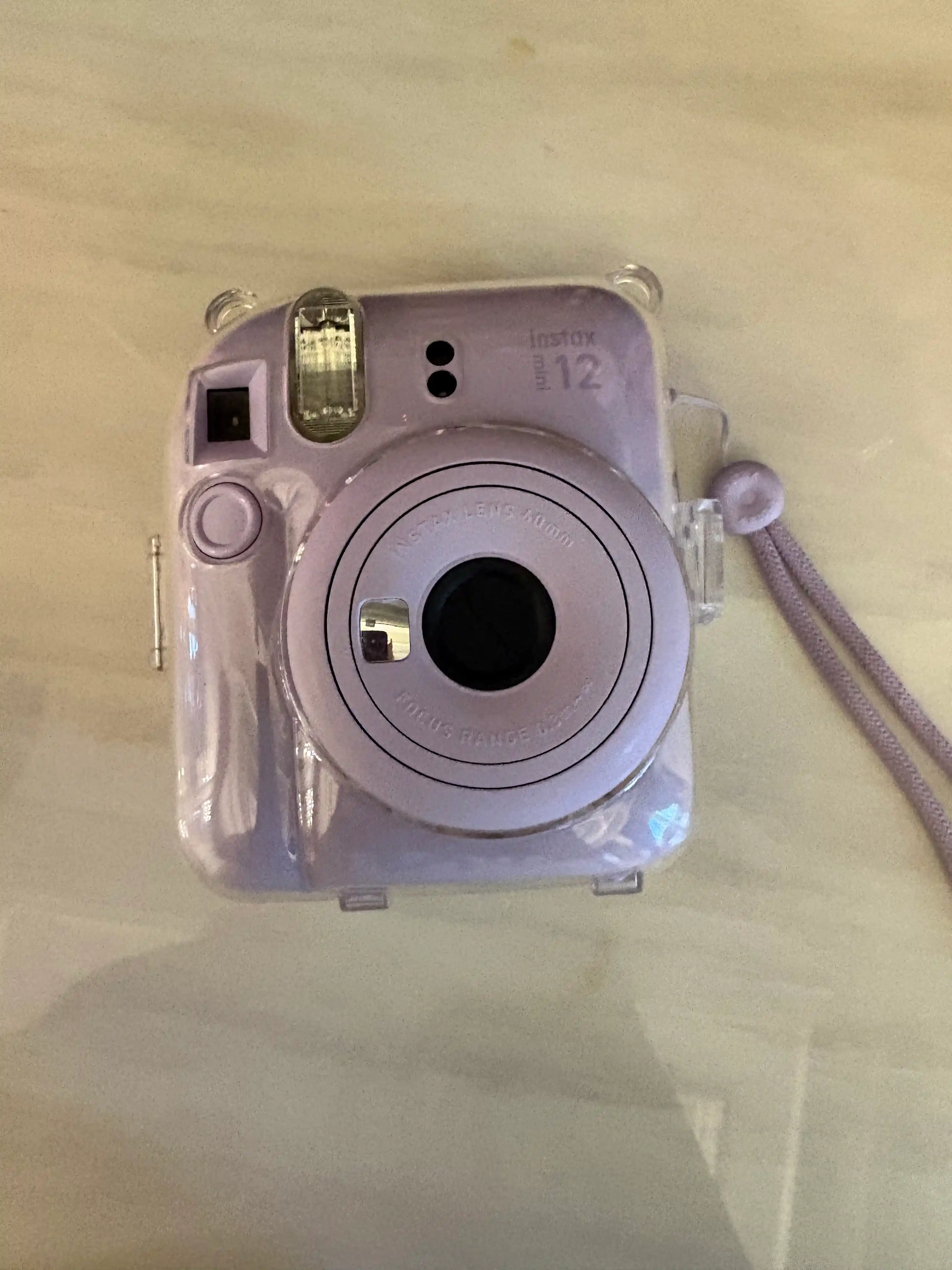 Tasma bilan charm g'ilof, keys Instax mini 12, mini 11, mini 7+/SE uchun