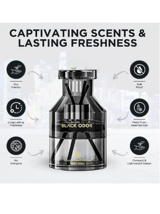 BLACK ODOR, 60 мл — арома диффузор для автомобиля и комнаты