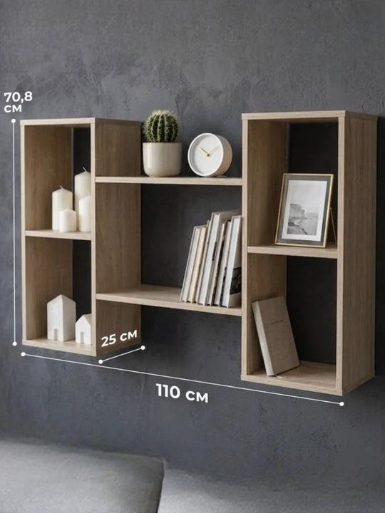 Interyer uchun modulli devor tokchasi