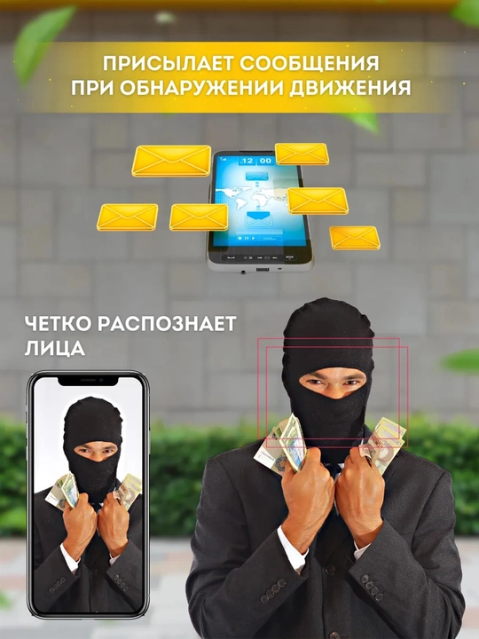 Мини камера с онлайн просмотром через телефон Full HD 1080P, со звуком