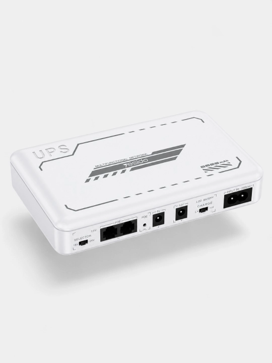 Ini UPS quvvat manbai Yesido YP74E, 8800 mAh, 25 W, DC USB PoE LAN RJ45, router uchun