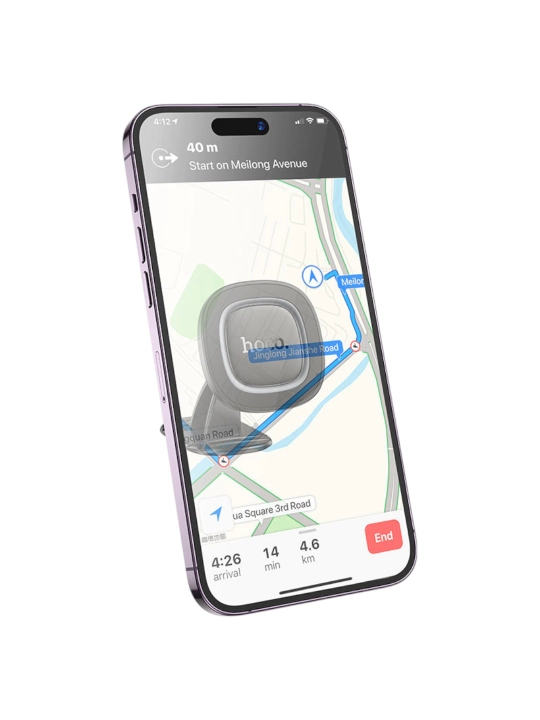 Автомобильный держатель Hoco H73 Crown, магнитный, на панель, 4.5–7 дюймов, 360°
