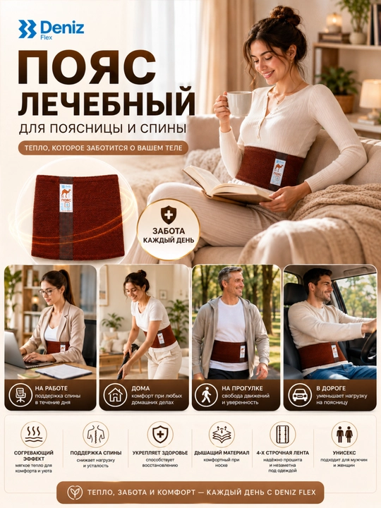 Согревающий лечебный пояс для спины, поддержка поясницы, унисекс