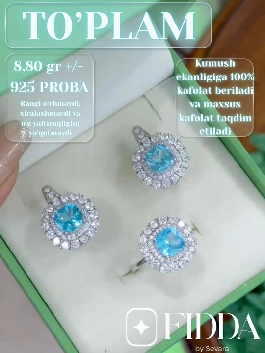 Серебряный ювелирный набор, серебро 925 пробы, серебряный набор для женщин - 