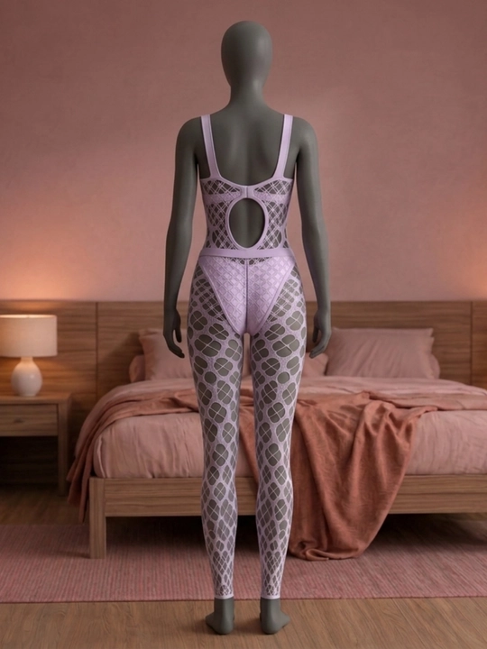 Белый бодистокинг, сетчатый комбинезон, женский боди, clubwear