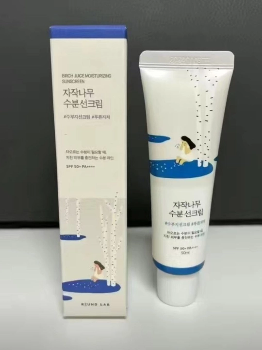 Round lab spf quyoshdan himoyalovchi krem, koreyscha krem, 50+, yuz uchun krem - 