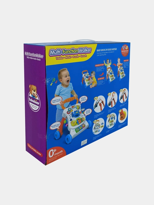 SobeBear Multi-Function Walker musiqali yurgich-katalka pianino va o'yinlar bilan