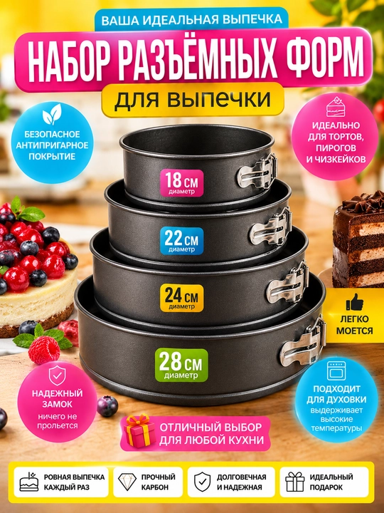 Pishiriq qolipi, tort qolipi, razyom qolip, nonstick qolip, keks qolipi - 