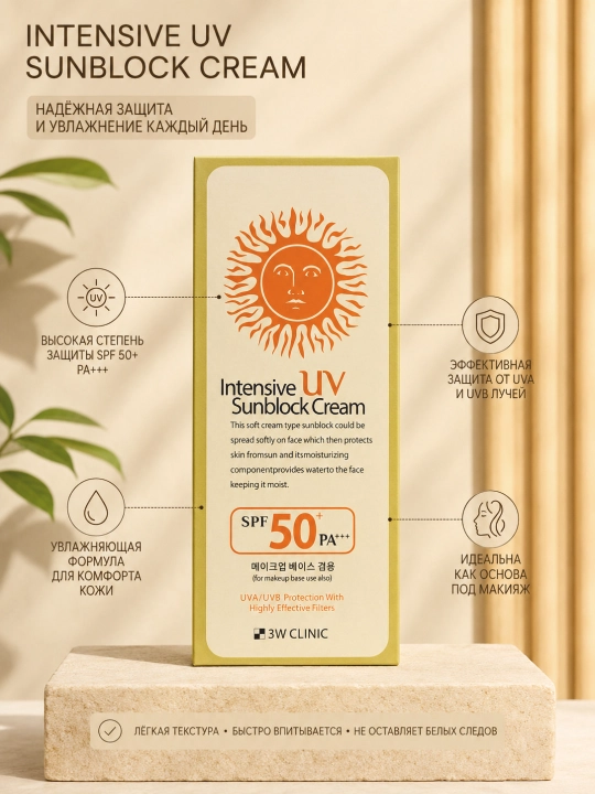SPF krem, SPF50+ PA+++ quyoshdan himoya kremi, namlantiradi, yengil va iz qoldirmaydi - 