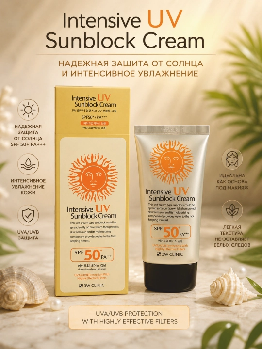 SPF krem, SPF50+ PA+++ quyoshdan himoya kremi, namlantiradi, yengil va iz qoldirmaydi
