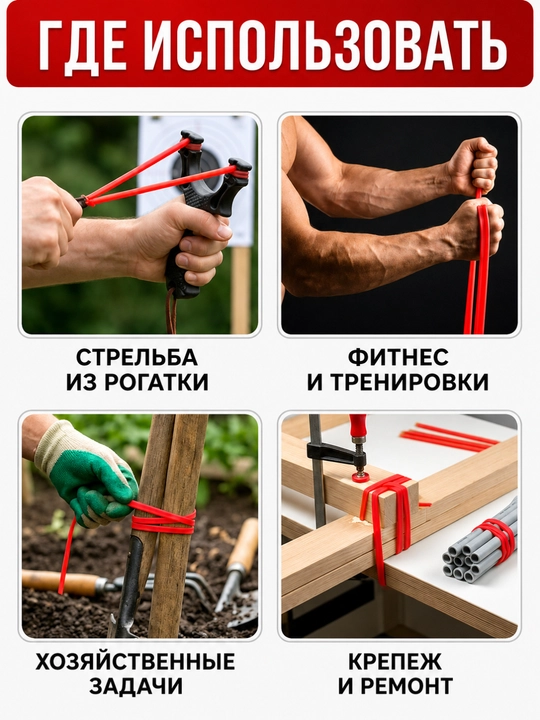 Готовые резинки для рогатки