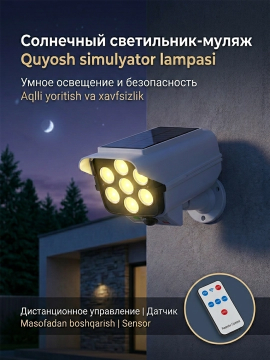 Harakat sensori va masofadan boshqarish pulti bilan jihozlangan - 