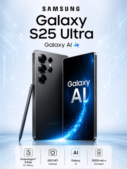 Samsung Galaxy S25 Ultra 12/256GB  – Galaxy AI, 200 МП, S Pen