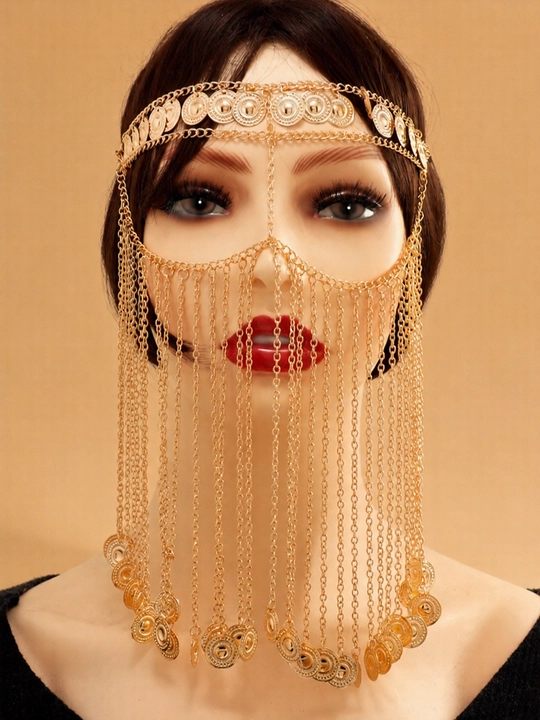 Ayollar uchun Sharqona yuz pardasi, arab stilida niqob, yuz diademasi, burqalar