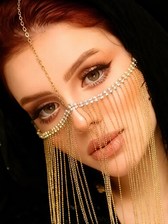 Ayollar uchun Sharqona yuz pardasi, arab stilida niqob, yuz diademasi, burqalar