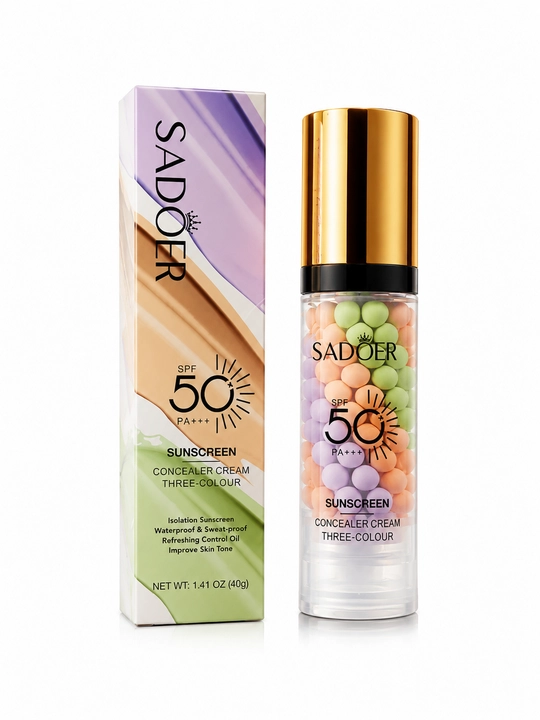 SADOER SPF 50 PA+++ Солнцезащитный крем выравнивающий тон кожи - 
