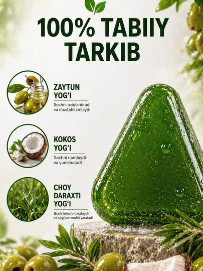 Soch tokilishiga qarshi shampun sovun
