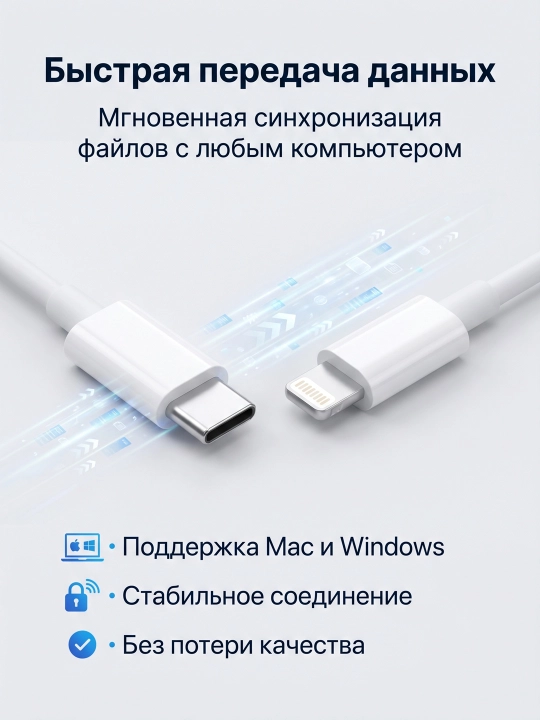 IPhone uchun USB kabel, TypeC-Lightning - 