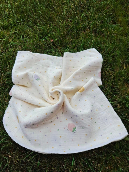 Muslin mato, sayr qilish, aravachalar va bolalar karavotlari uchun juda qulay, 110*110 sm