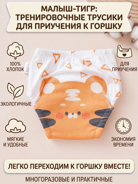 Многоразовые подгузники трусики для приучения к горшку - 