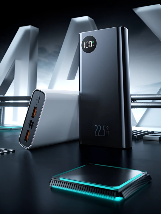 Power bank Tashqi akkumulyator, 20000 mA/soat, 22.5 vt, tez quvvat oladi