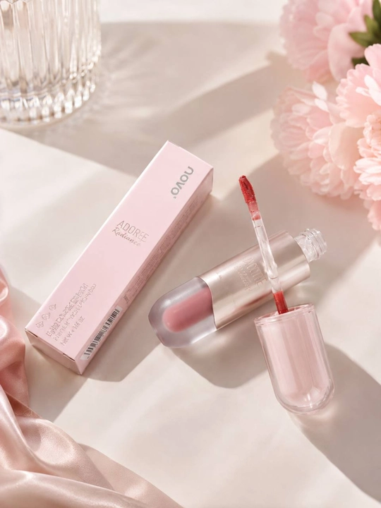 Novo Adore Radiance тон 470 и 018 увлажняющий глянцевый lip glaze тинт стойкий