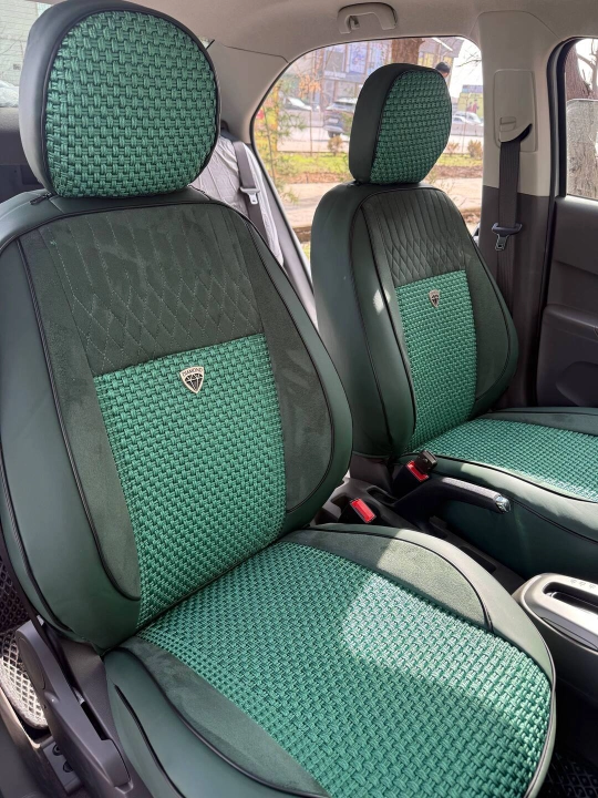 Чехол для автокресел Alfa-New, кожаный и тканевый, Lacetti, Damas, Cobalt, Spark