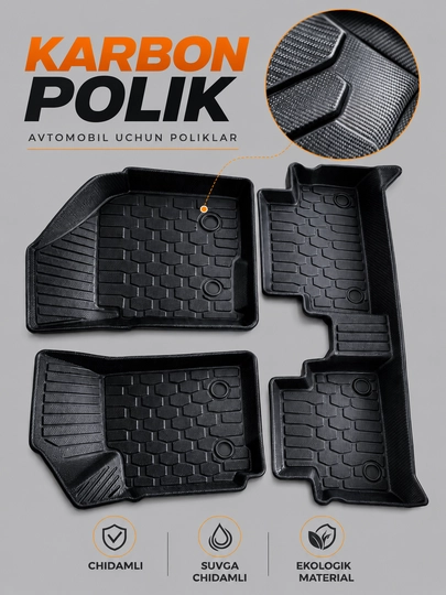 Коврик автоковрик автомобильный коврик Carbon дизайн коврики для Cobalt Laceti Nexia Spark — AVTO000-CARBONPOLIK-ONIX