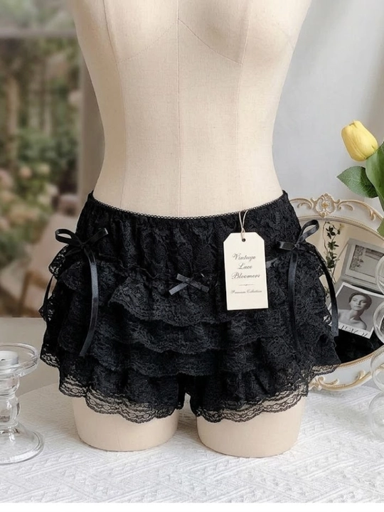 Ayollar to‘rli ichki kiyimlari, ko‘p qatlamli to‘rli shortik ,Lolita uslubidagi pantalon