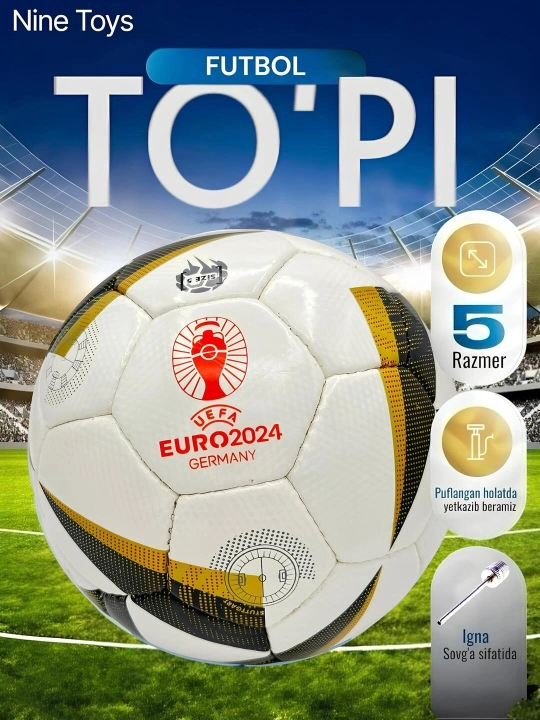 Futbol to'pi, bolalar, o'smirlar va kattalar uchun, 5 o'lcham, Pokiston - 