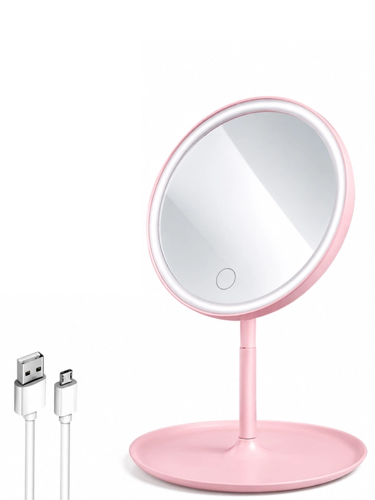 LED yoritgichli makiyaj oynasi – 3 yorug'lik rejimi, USB zaryad, sensor boshqaruv