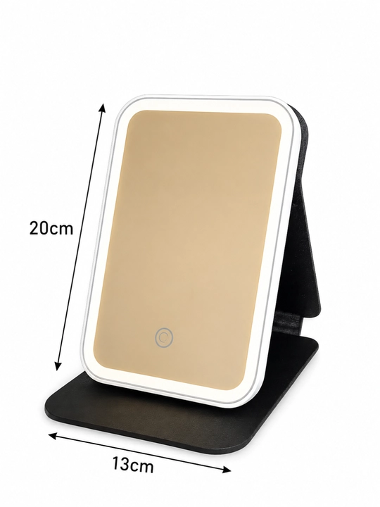 LED yoritgichli makiyaj oynasi – 3 yorug'lik rejimi, USB zaryad, sensor boshqaruv