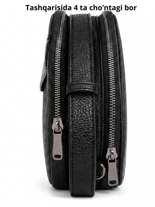 Yelka orqali erkaklar sumkasi, eko charmdan barsetka